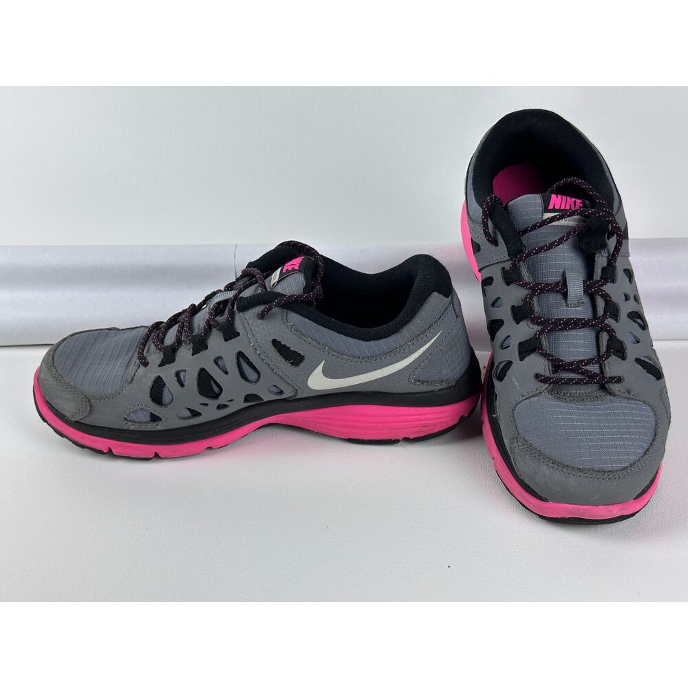 Nike Dual Fusion Run 2 Youth Size 4.5 Kids Gray/Pink